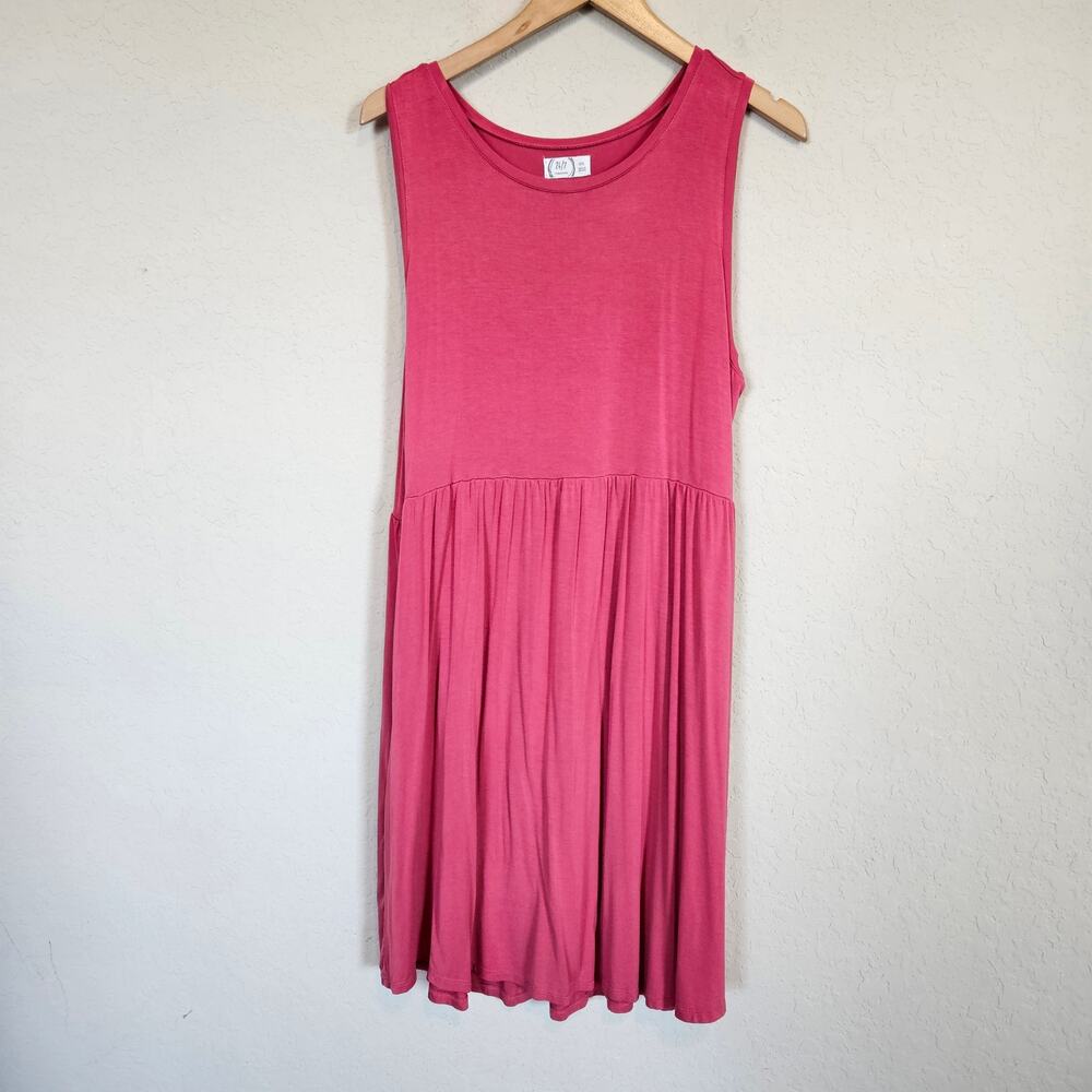 Maurices Pink Sleeveless Dress w Pockets Plus Size XXL Barbie Casual Summer